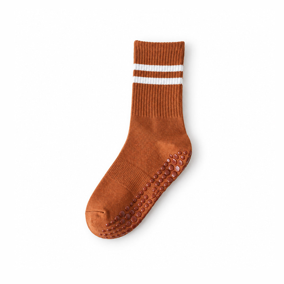 Professional Non-Slip Yoga Socks – Crew-Length with Anti-Slip Silicone Soles for Fitness and Pilates