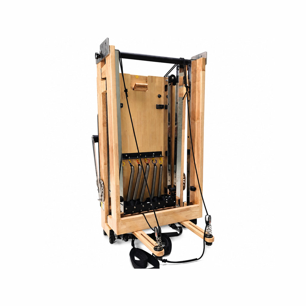 Classic Oak Folding Pilates Reformer-005