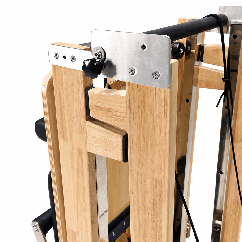 Classic Oak Folding Pilates Reformer-005