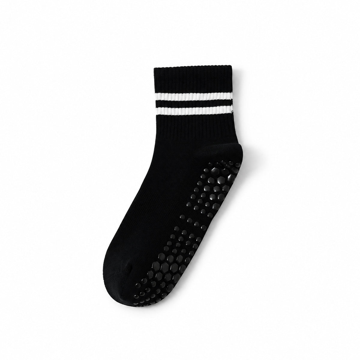 Professional Mid-Calf Cotton Yoga Socks – Non-Slip Silicone & Anti-Pilling