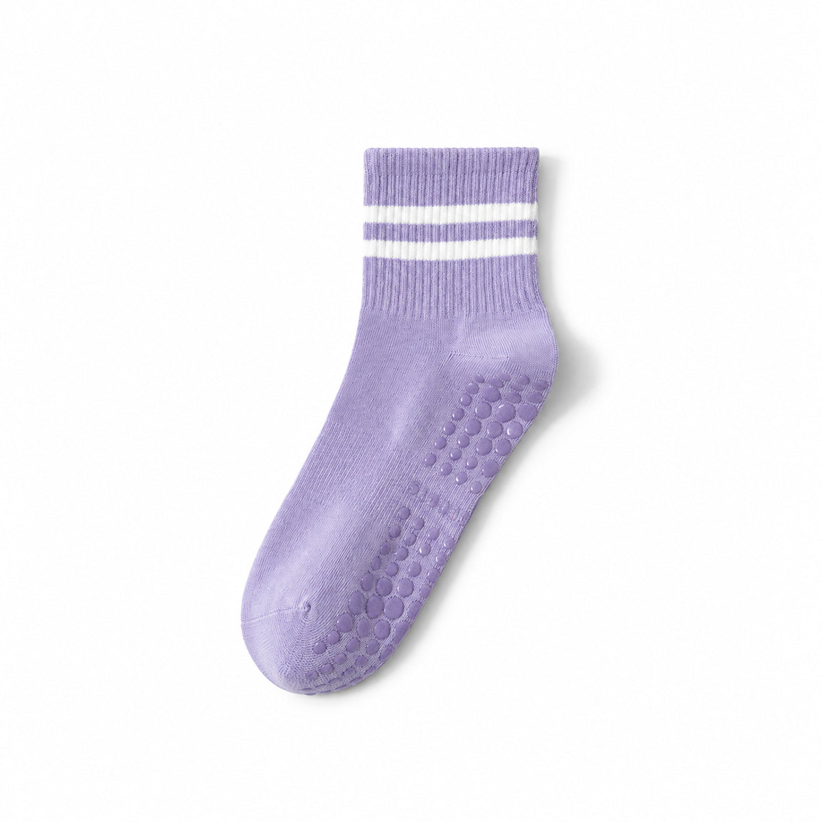 Professional Mid-Calf Cotton Yoga Socks – Non-Slip Silicone & Anti-Pilling