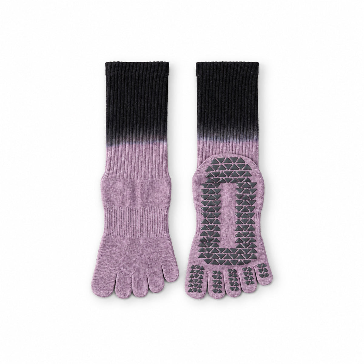 Professional Mid-Calf Non-Slip Yoga Socks – Split-Toe/Five-Toe Design for Indoor Sports, Dance, Fitness, and Pilates