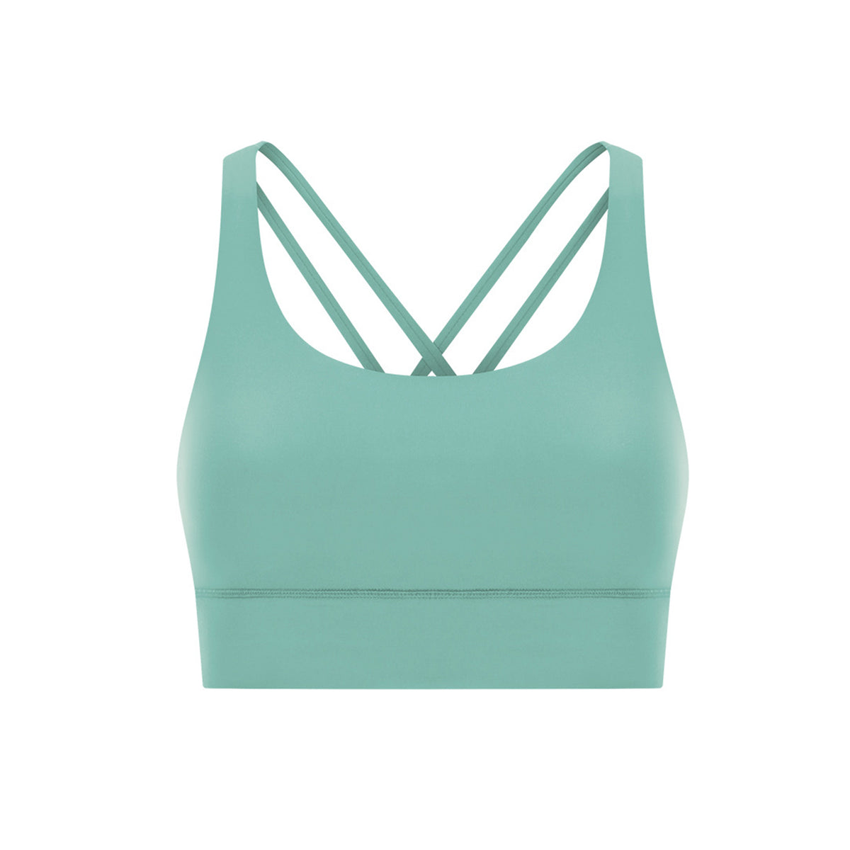 High-Impact Yoga Sports Bra with Crisscross Back – Double-Sided Brushed "Nude-Feel" Fabric, Shock-Absorbing & Push-Up Support
