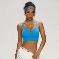 Quick-dry, breathable, "naked-feel" yoga sports bra with a beautiful back design.