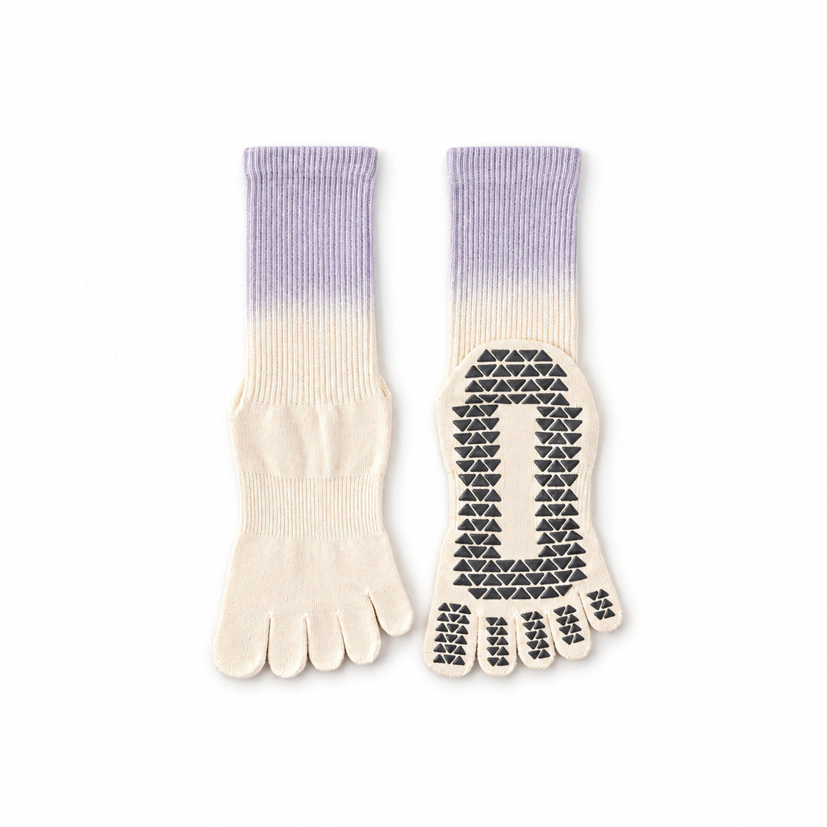 Professional Mid-Calf Non-Slip Yoga Socks – Split-Toe/Five-Toe Design for Indoor Sports, Dance, Fitness, and Pilates