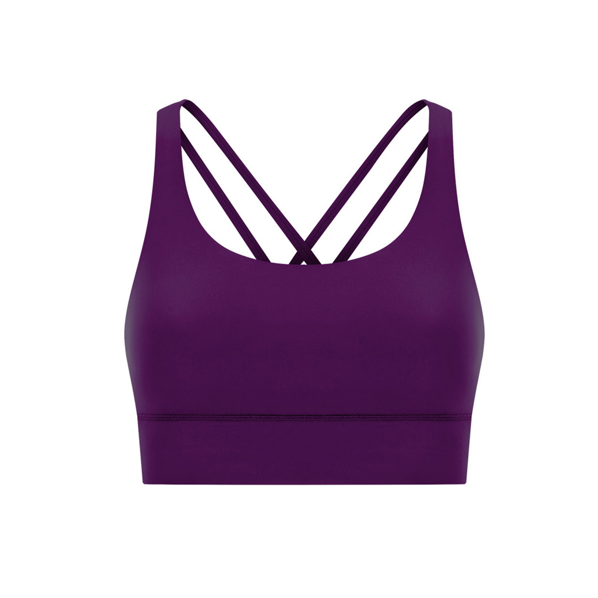 High-Impact Yoga Sports Bra with Crisscross Back – Double-Sided Brushed "Nude-Feel" Fabric, Shock-Absorbing & Push-Up Support