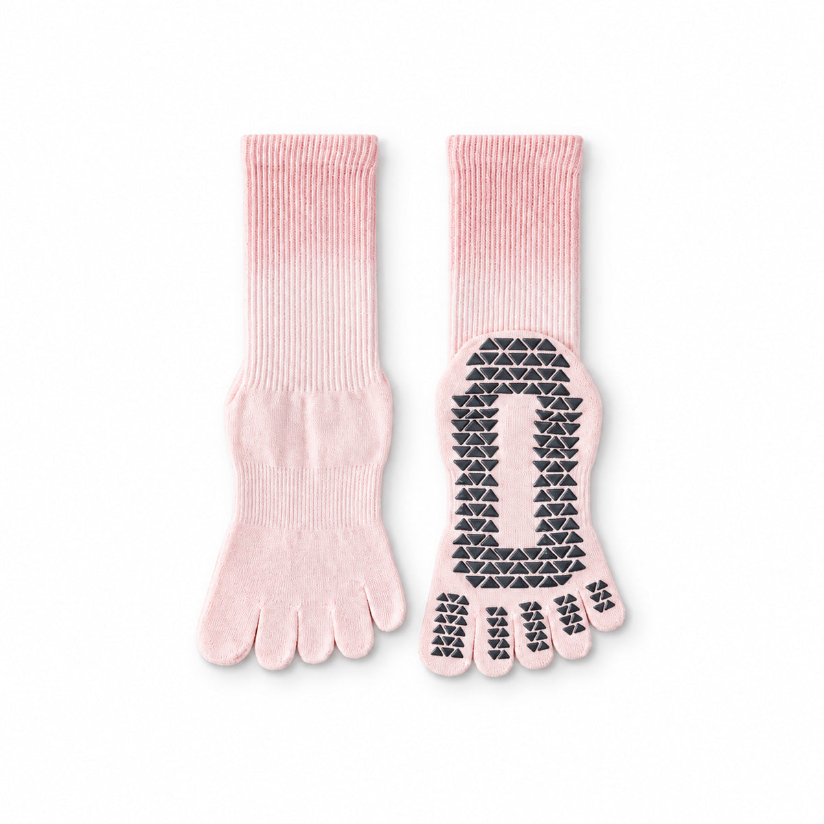 Professional Mid-Calf Non-Slip Yoga Socks – Split-Toe/Five-Toe Design for Indoor Sports, Dance, Fitness, and Pilates