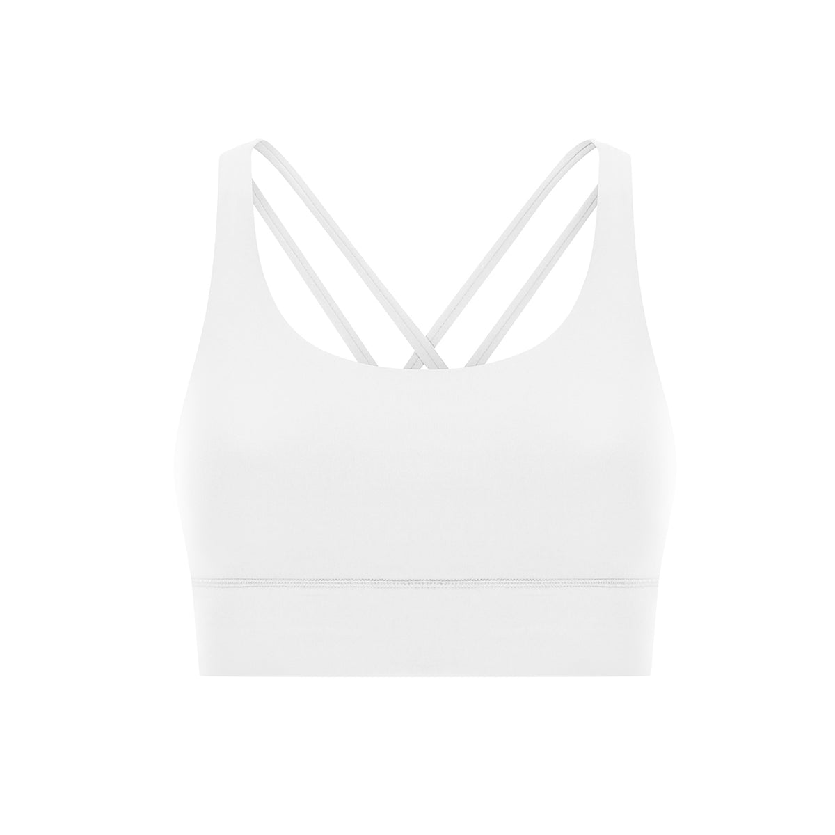 High-Impact Yoga Sports Bra with Crisscross Back – Double-Sided Brushed "Nude-Feel" Fabric, Shock-Absorbing & Push-Up Support