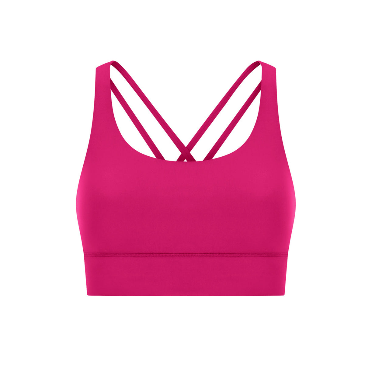 High-Impact Yoga Sports Bra with Crisscross Back – Double-Sided Brushed "Nude-Feel" Fabric, Shock-Absorbing & Push-Up Support