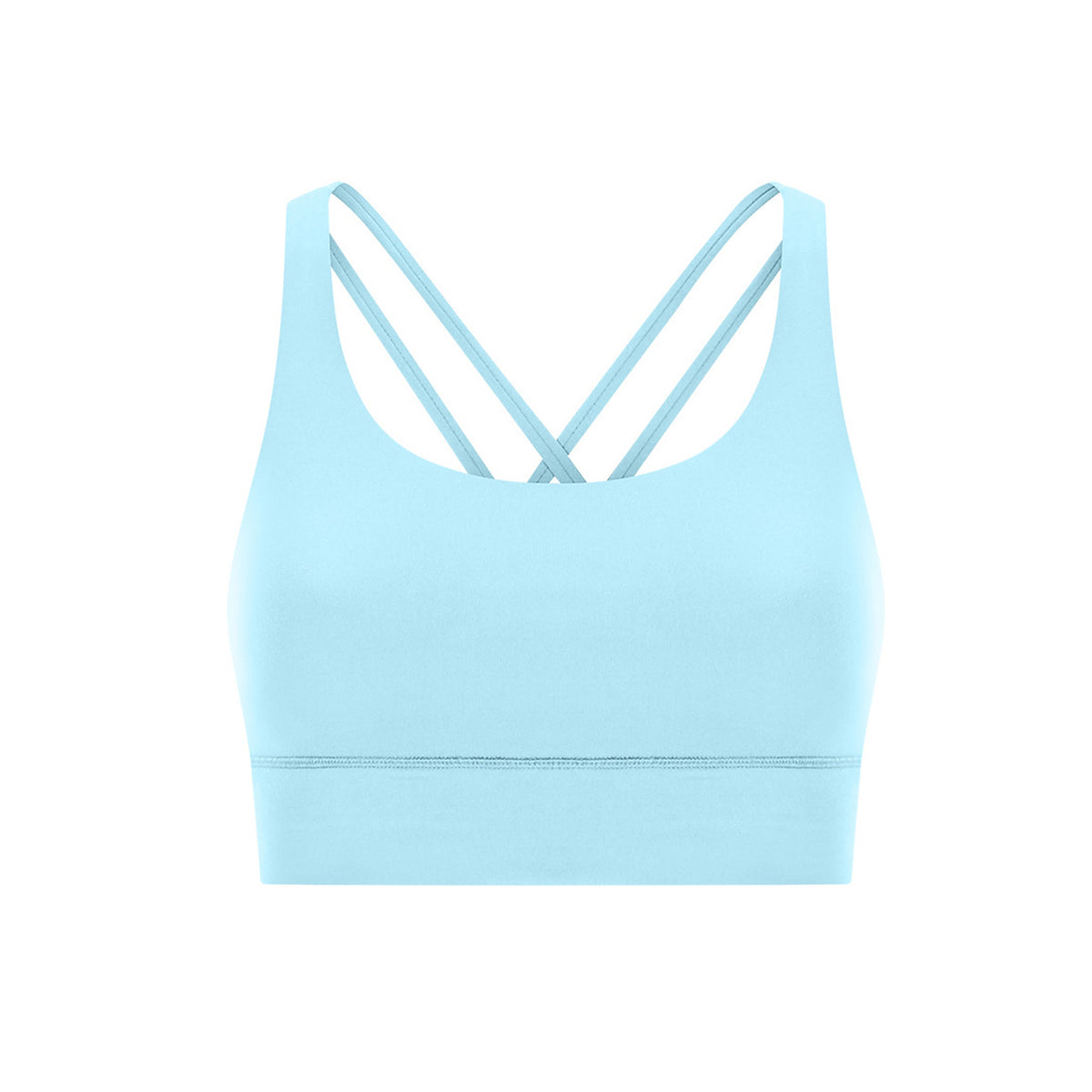 High-Impact Yoga Sports Bra with Crisscross Back – Double-Sided Brushed "Nude-Feel" Fabric, Shock-Absorbing & Push-Up Support