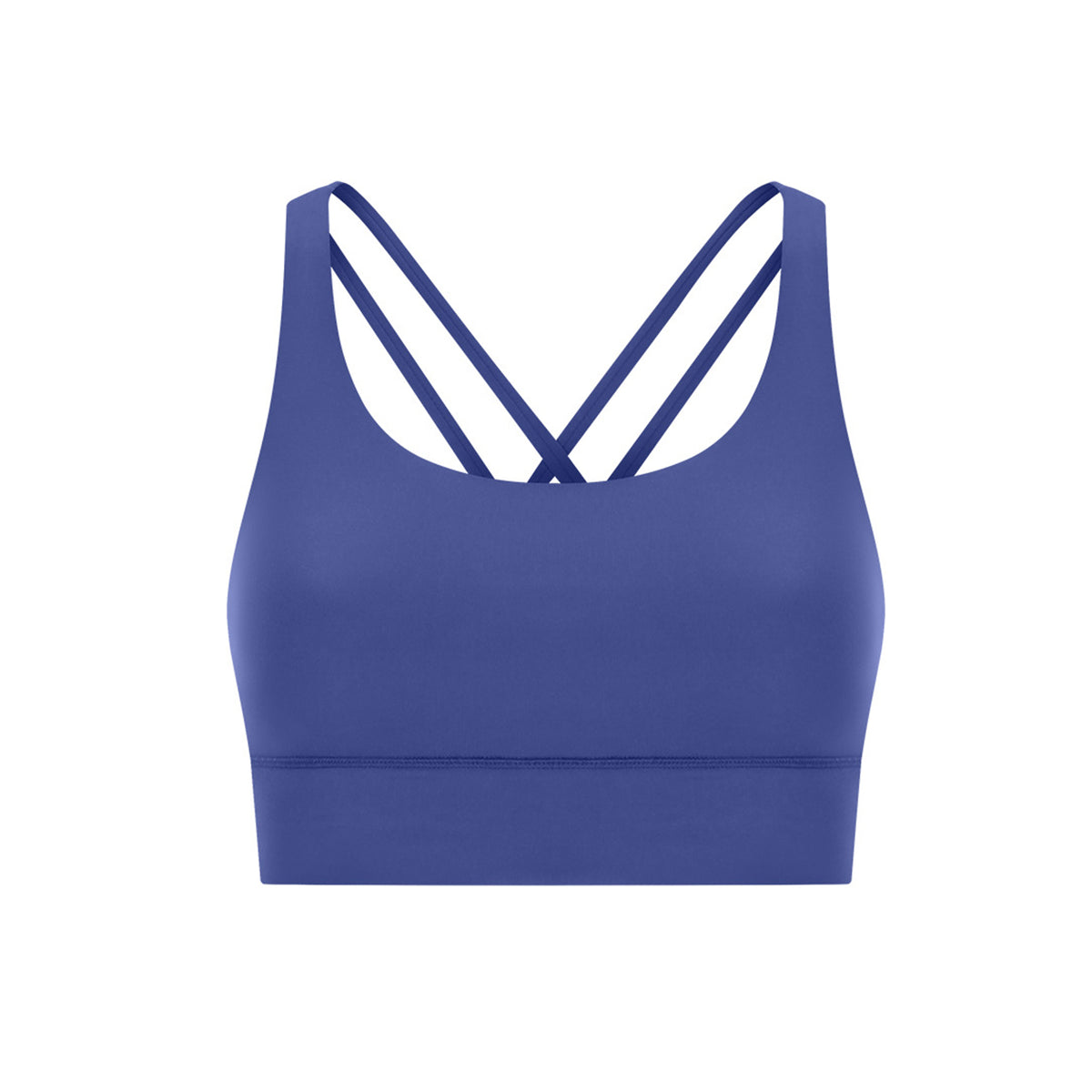 High-Impact Yoga Sports Bra with Crisscross Back – Double-Sided Brushed "Nude-Feel" Fabric, Shock-Absorbing & Push-Up Support
