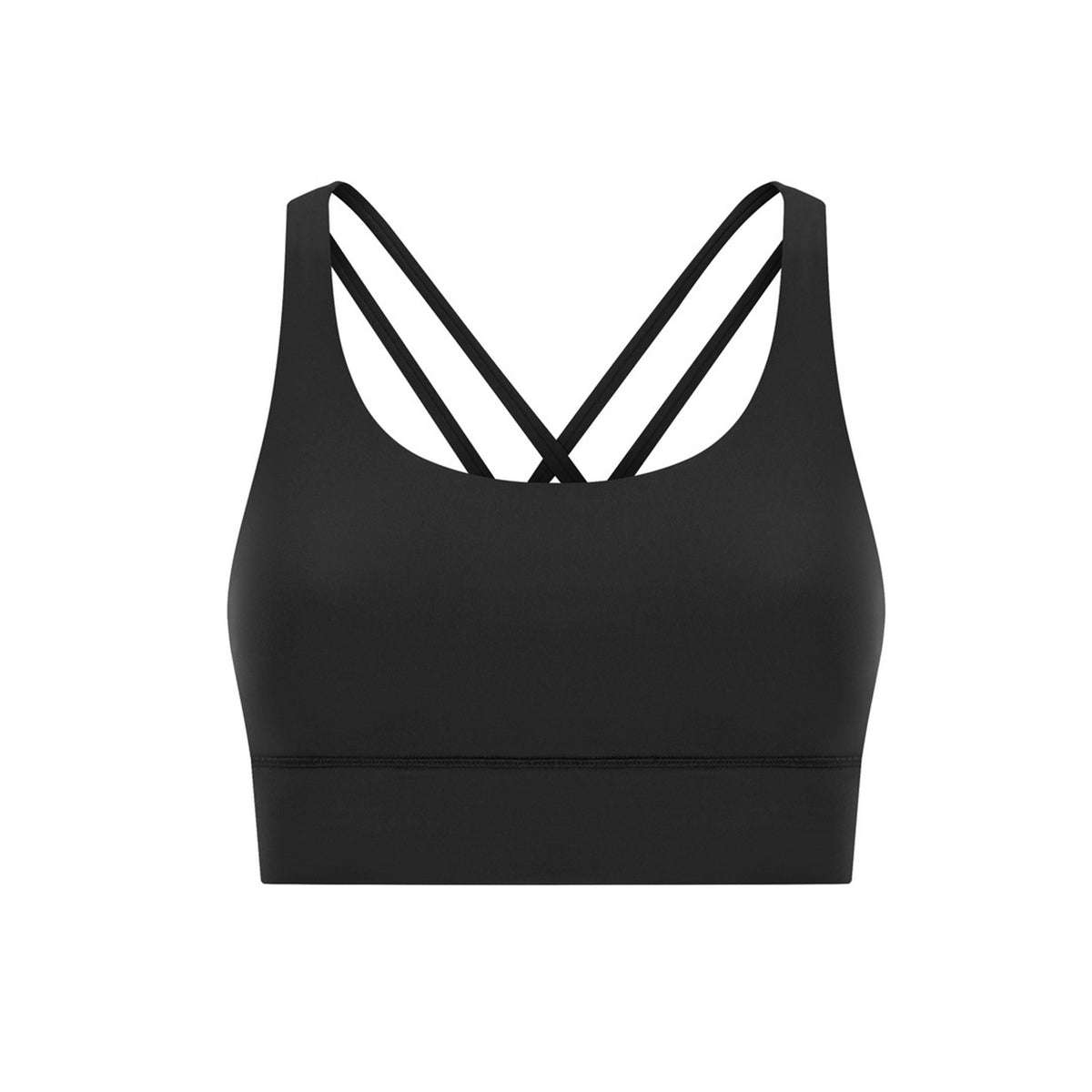 High-Impact Yoga Sports Bra with Crisscross Back – Double-Sided Brushed "Nude-Feel" Fabric, Shock-Absorbing & Push-Up Support