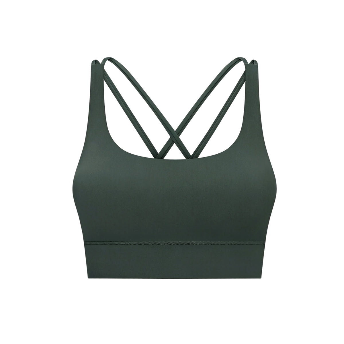 High-Impact Yoga Sports Bra with Crisscross Back – Double-Sided Brushed "Nude-Feel" Fabric, Shock-Absorbing & Push-Up Support