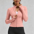 Women's Long-Sleeve High-Stretch Athletic Jacket for Fitness and Yoga