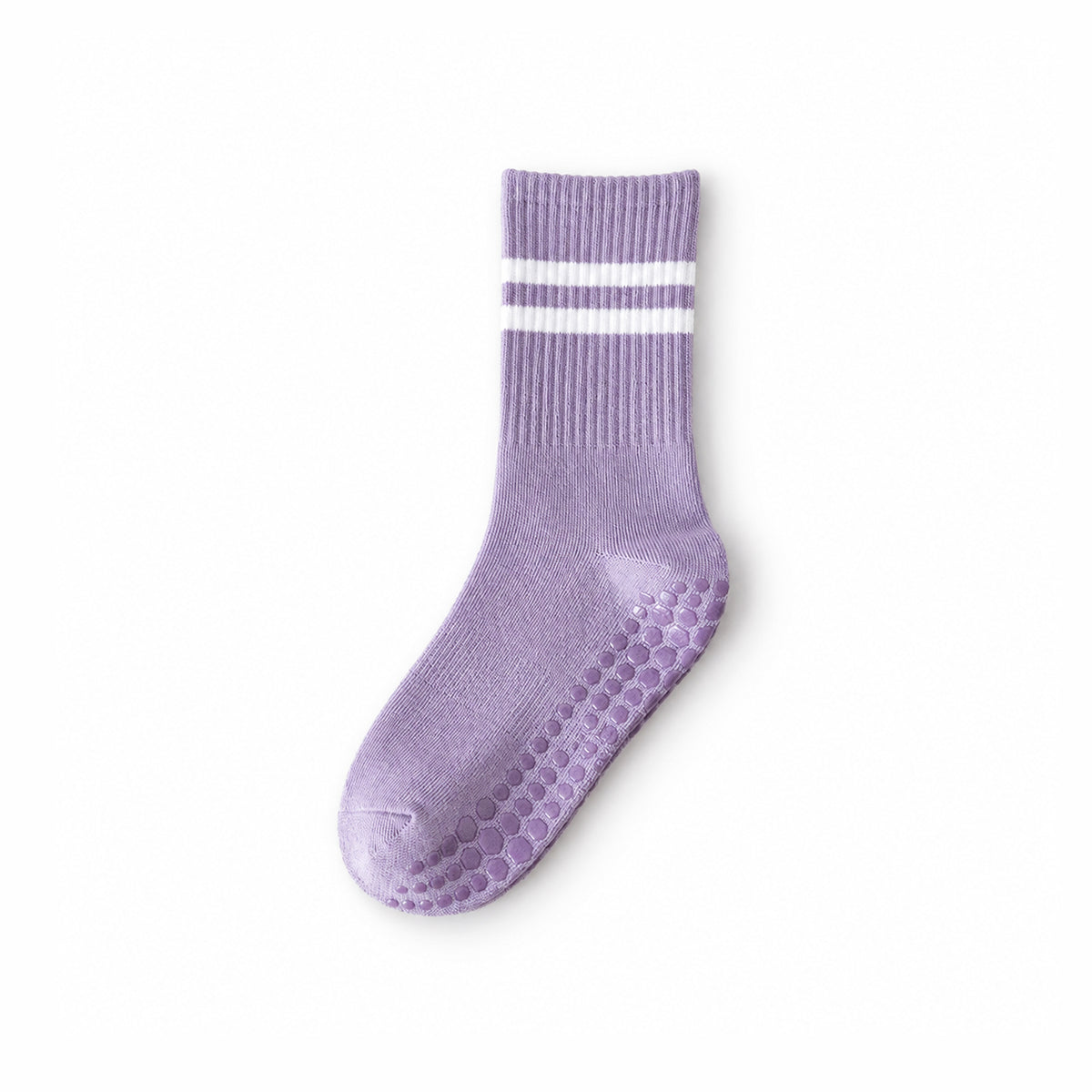 Professional Non-Slip Yoga Socks – Crew-Length with Anti-Slip Silicone Soles for Fitness and Pilates
