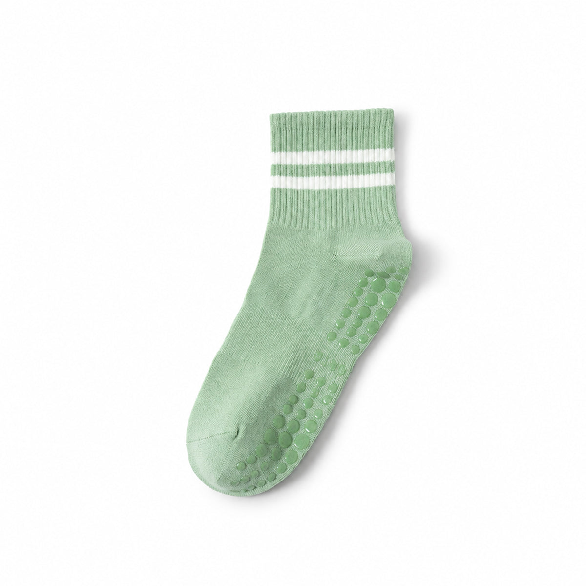 Professional Mid-Calf Cotton Yoga Socks – Non-Slip Silicone & Anti-Pilling