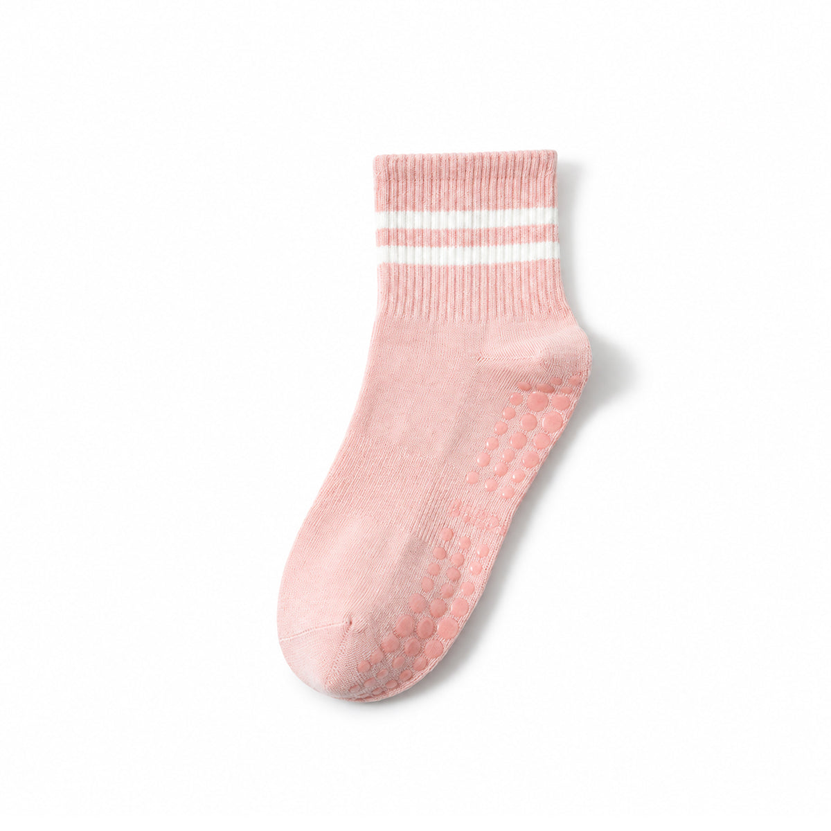 Professional Mid-Calf Cotton Yoga Socks – Non-Slip Silicone & Anti-Pilling